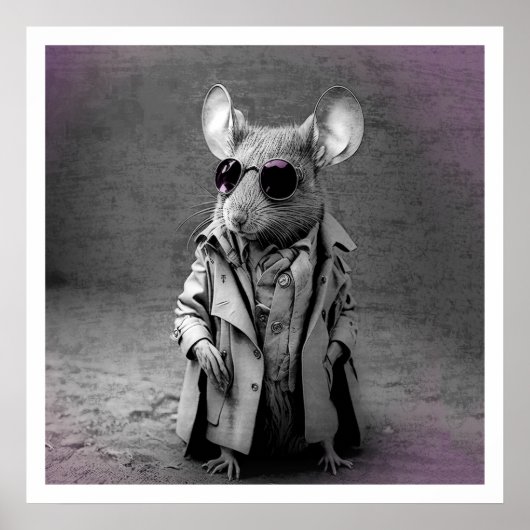 Muis in een taardeklaag poster (Voorkant)