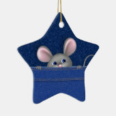 Muis in Pocket Keramisch Ornament (Rechts)
