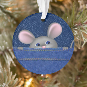 Muis in Pocket Ornament