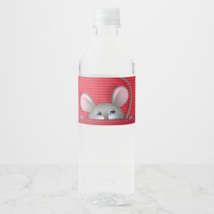 Muis in Pocket Waterfles Etiket