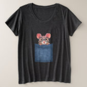 Muis in zak grote maat t-shirt (Design voorkant)