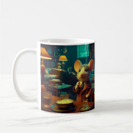 Muis in zijn huis koffiemok