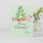 Muis Kerst Kaart (Staand voorkant)