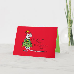 Muis Kerstboom Grappig Kinderen Kaart