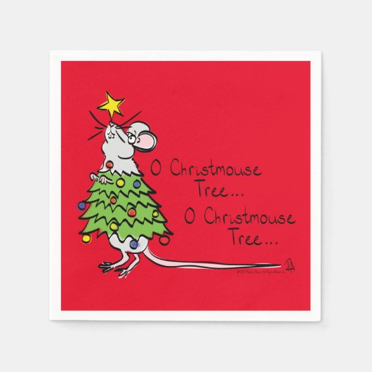 Muis kerstboom Kinderen Servet (Voorkant)