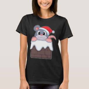 Muis Kerstmis Stenen muur T-shirt