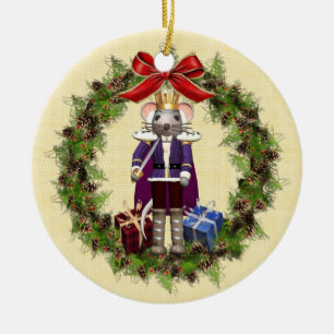 Muis koning Buon Natale Italiaans kerstfeest Keramisch Ornament