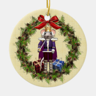 Muis koning Buon Natale Italiaans kerstfeest Keramisch Ornament