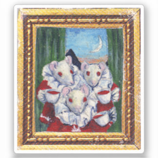 Muis Lair Schilderen van Bloed Thee en Rode String Sticker