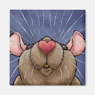 Muis-magneet met hartje magneet