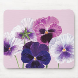 Muis Mat - Floral Pansy Design Muismat
