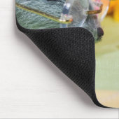 Muis met bril en kaas muismat (Hoek)