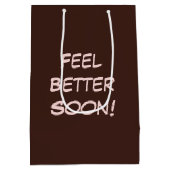 Muis met een roze mantel en slippers medium cadeauzakje (Achterkant)