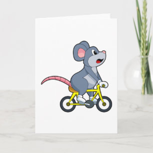 Muis met fiets kaart
