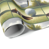 Muis met golfbal cadeaupapier (Rol Hoek)