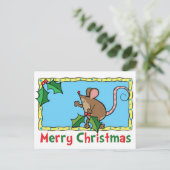 Muis met heilige muis briefkaart (Staand voorkant)