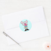 Muis met Ice Cream Tshirts en geschenken Ronde Sticker (Envelop)