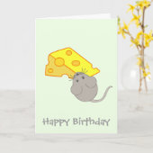 Muis met kaas kaart (Gele Bloem)