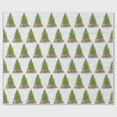 Muis met Kerstmis Ornament Cadeaupapier (Vlak)