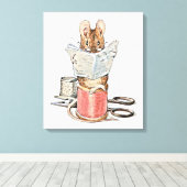 Muis met leerling op pool van thread canvas afdruk (Insitu (Houten vloer))