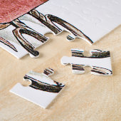 Muis met leerling op pool van thread legpuzzel (Zijkant)
