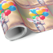 Muis met verjaardagsballonnen cadeaupapier (Rol Hoek)