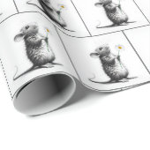 Muis met witte madeliefje cadeaupapier (Rol Hoek)