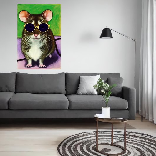 Muis met zonnebril | AI Art Poster