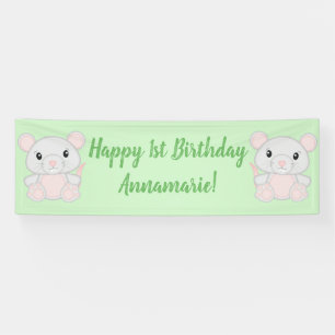 Muis Mice Birthday Party Green Spandoek