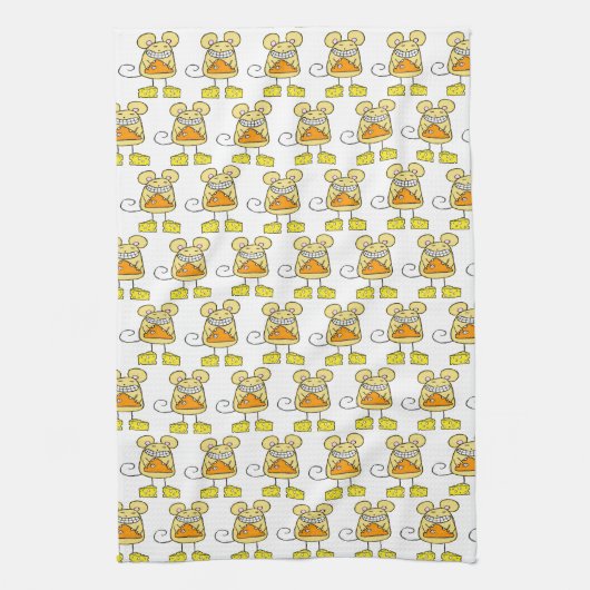 Muis Mice Cheese Kitchen Hand Towel Theedoek (Verticaal)