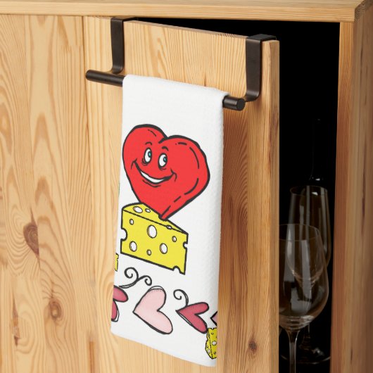 Muis Mice Cheese Red Hearts Kitchen Handdoeken (Derde Gevouwen)
