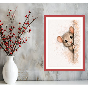 Muis Muur Kunst Minimalistische Muizen Print