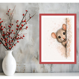 Muis Muur Kunst Minimalistische Muizen Print