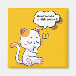 Muis of vis? – grappig huisdier – Deep Thinking Ca Magneet