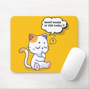 Muis of vis? – grappig huisdier – Deep Thinking Ca Muismat
