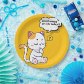 Muis of vis? – grappig huisdier – Deep Thinking Ca Papieren Bordje (Feest)