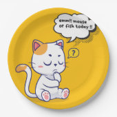 Muis of vis? – grappig huisdier – Deep Thinking Ca Papieren Bordje (Voorkant)