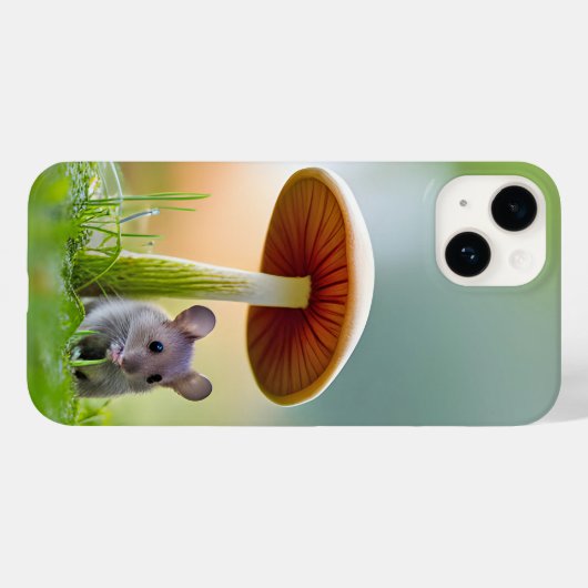 Muis onder een paddenstoel Case-Mate iPhone case (Achterkant (horizontaal))