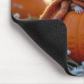 Muis op een herfstpompoen muismat (Hoek)