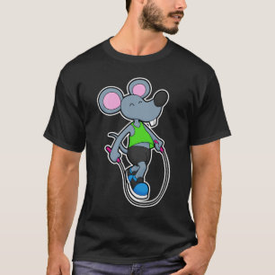 Muis op fitness met helling t-shirt