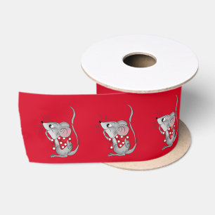 Muis op Rood Lint