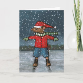 Muis op Schaats: Snow: Happy Birthday Super Star! Kaart