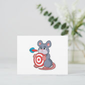 Muis Pijltjes Dart Dartbord Briefkaart (Staand voorkant)
