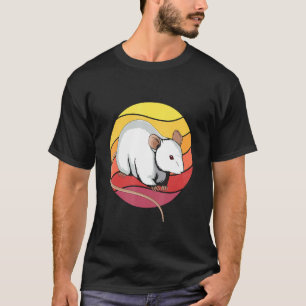 Muis retro zonsondergang knaagdiermuizen t-shirt
