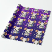 Muis Schattige Charmant Thema Karakter Gift Wrap Cadeaupapier (Uitgerold)