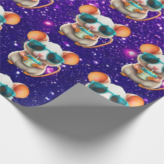 Muis Schattige Charmant Thema Karakter Gift Wrap Cadeaupapier (Hoek)