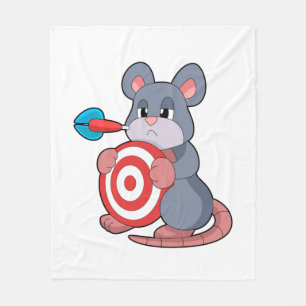 Muis Schiet Pijl Pijlenbord Fleece Deken