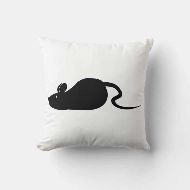 Muis Silhouet Kussen (Voorkant)