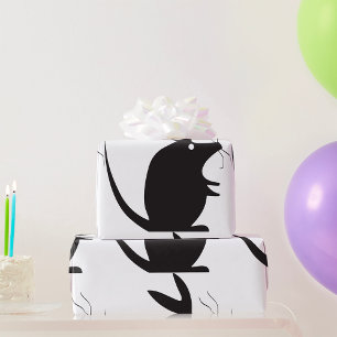 Muis Silhouet Minimalistisch Dier Cadeaupapier