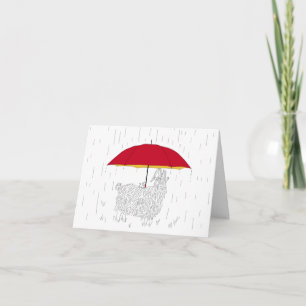 Muis Umbrella voor geiten Bedankkaart